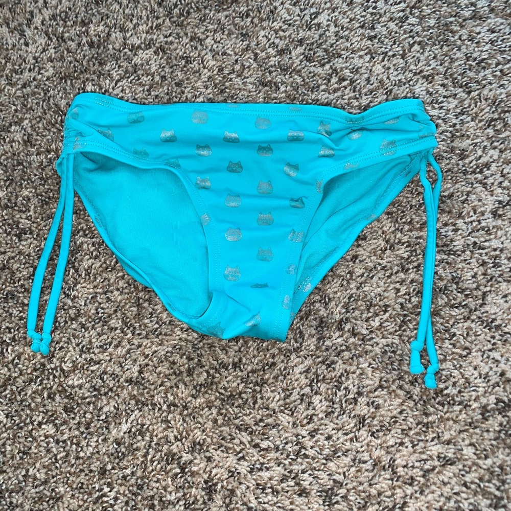 Justice Teal Cat Bathing Suit Bottom